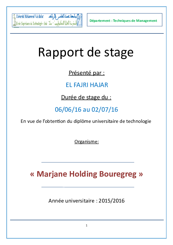 PDF Télécharger rapport de stage marjane ppt Gratuit PDF | PDFprof.com