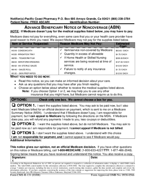 (PDF) ADVANCE BENEFICIARY NOTICE OF NONCOVERAGE (ABN