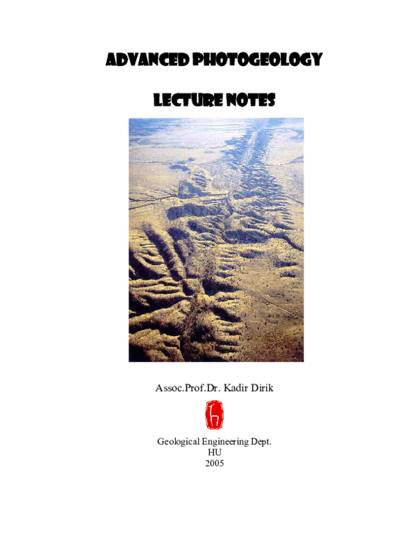(PDF) ADVANCE PHOTO GEOLOGY NOTES