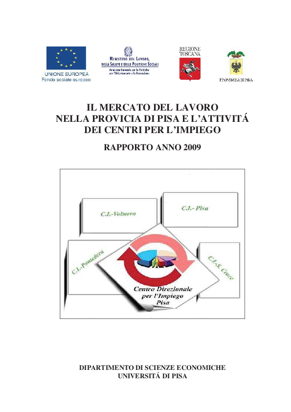 Pdf Il Mercato Del Lavoro Nella Provincia Di Pisa E L
