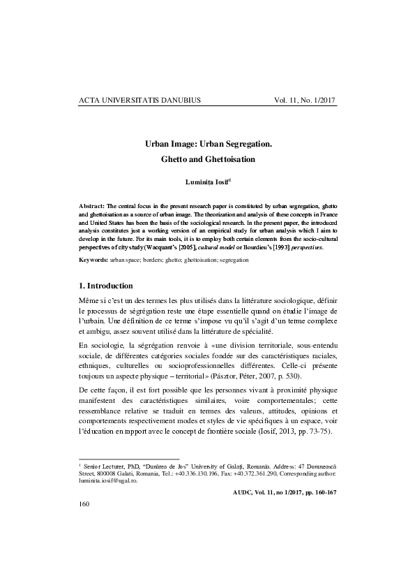 Urban segregation thesis image