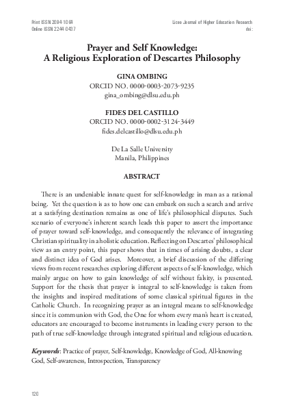 Rene descartes philosophy about self image