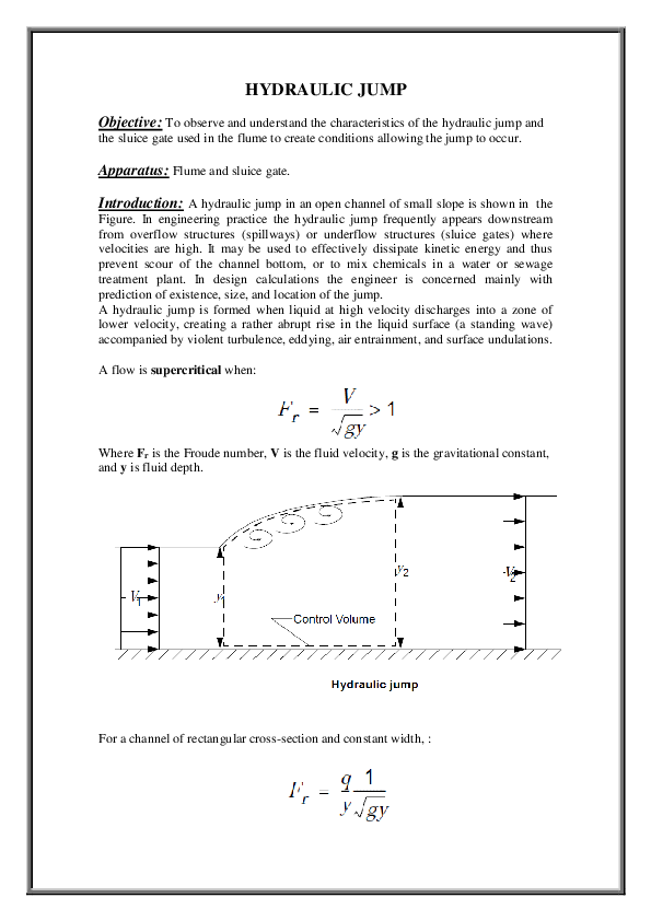 (PDF) HYDRAULIC JUMP zein sabra Academia.edu
