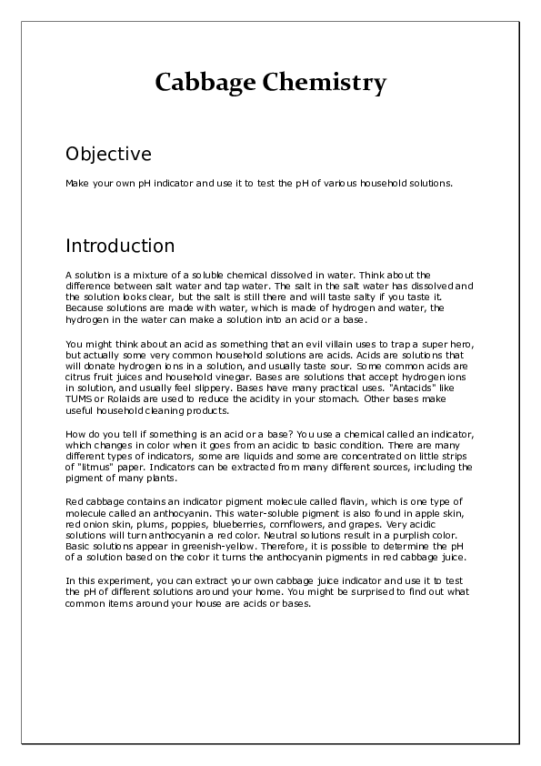 (DOC) Cabbage Chemistry BHAASVANTH PALANKI Academia.edu