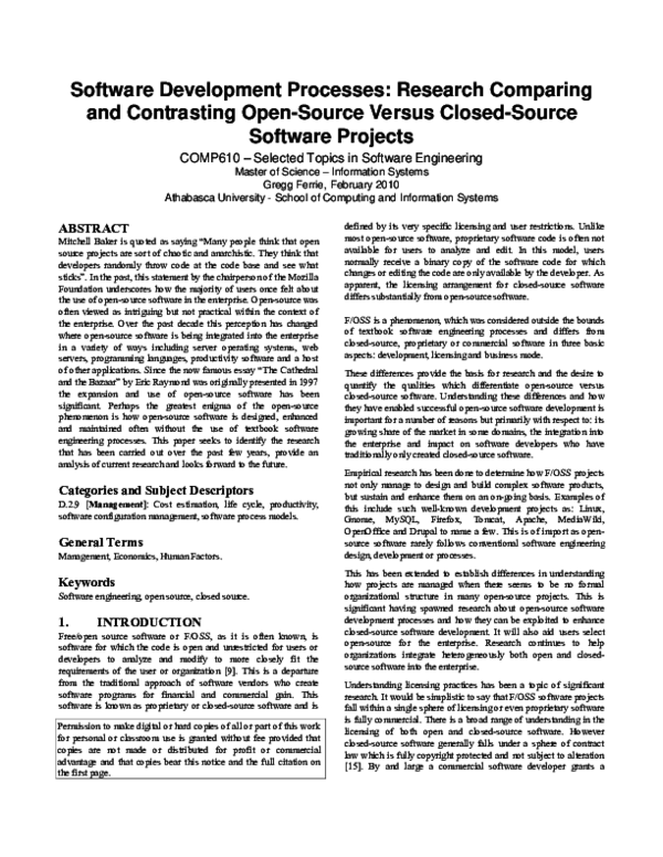 (PDF) Software Development Processes: Research Comparing and ...
