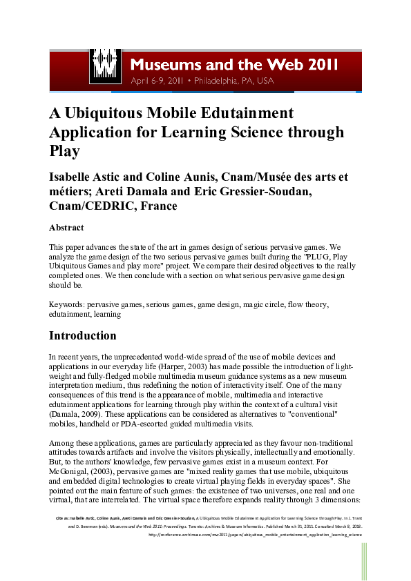 (PDF) A ubiquitous mobile edutainment application for learning science ...