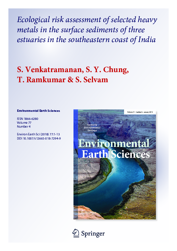 (PDF) Ecological risk assessment of selected heavy metals in the ...