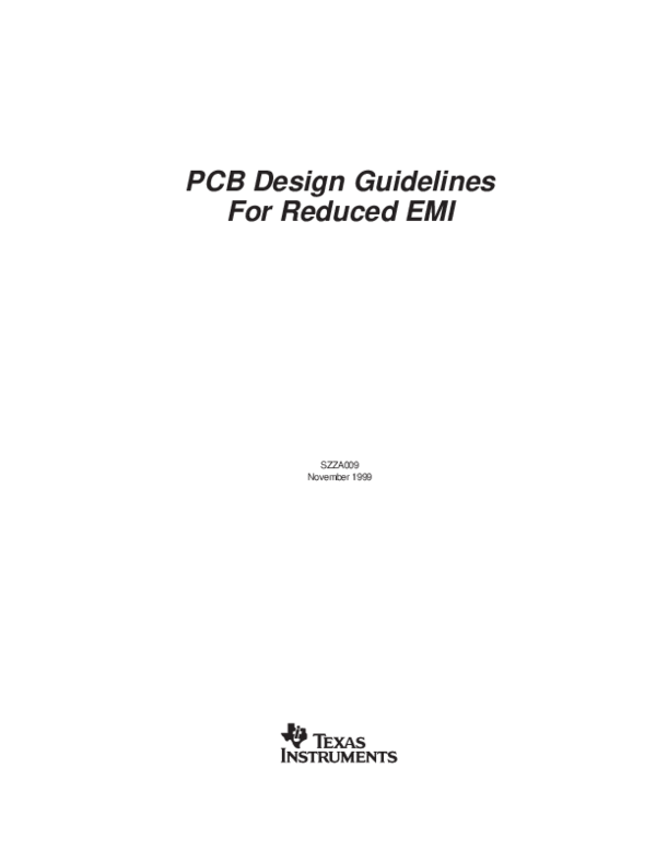 (PDF) PCB Design Guidelines For Reduced EMI
