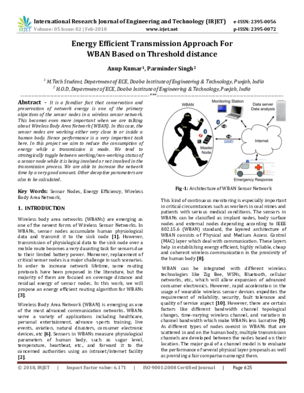 (PDF) Energy Efficient Transmission Approach For WBAN Based on ...