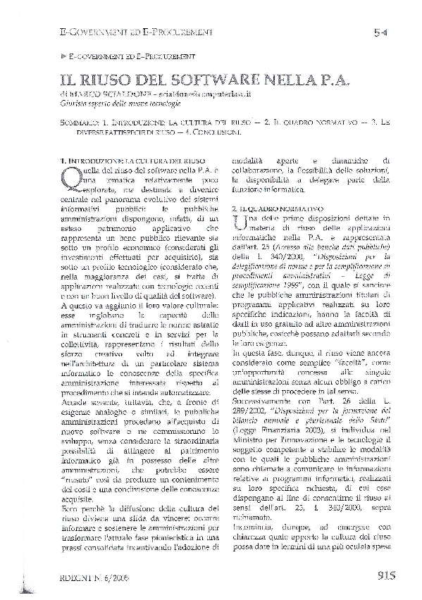  PDF Il Riuso Del Software Nella P A Marco Scialdone Academia edu