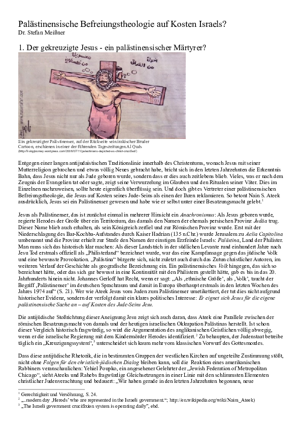 (DOC) Palästinensische Befreiungstheologie auf Kosten Israels? Stefan