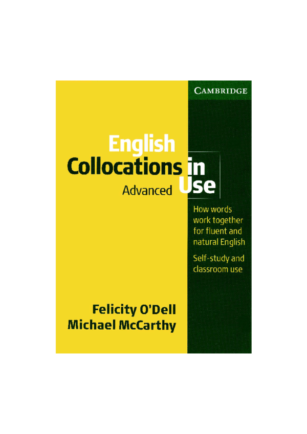 (PDF) English collocations in use