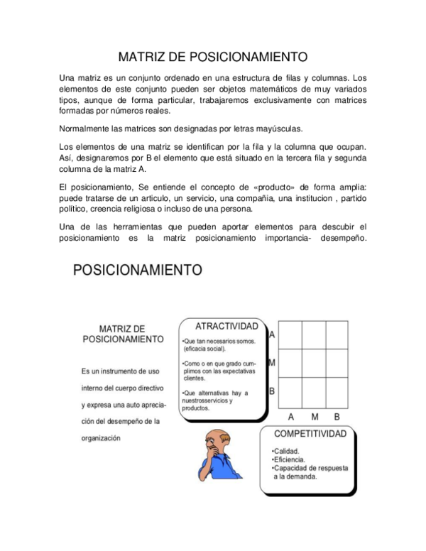 (DOC) MATRIZ DE POSICIONAMIENTO