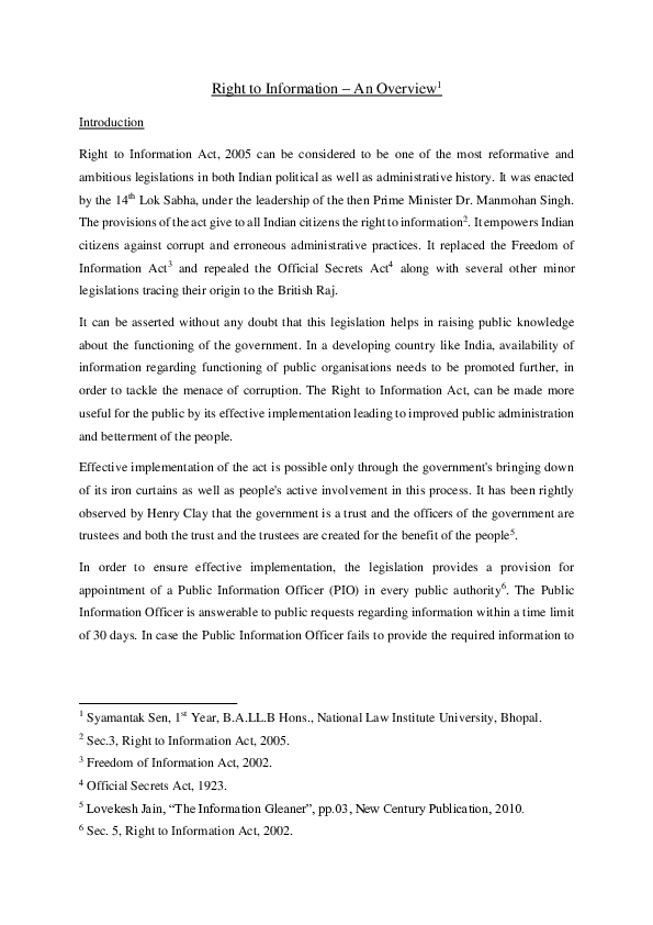 Freedom Of Information Act Pdf