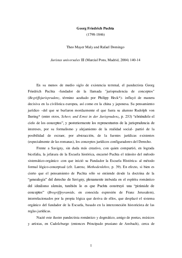(PDF) Friedrich Puchta (17981846) Rafael Domingo Osle