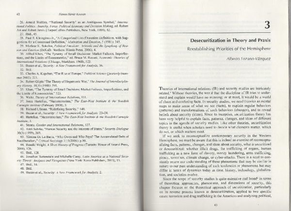 (PDF) Desecuritization in Theory and Praxis