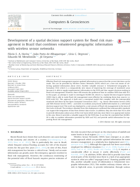 (PDF) Development of a spatial decision support system for flood risk ...