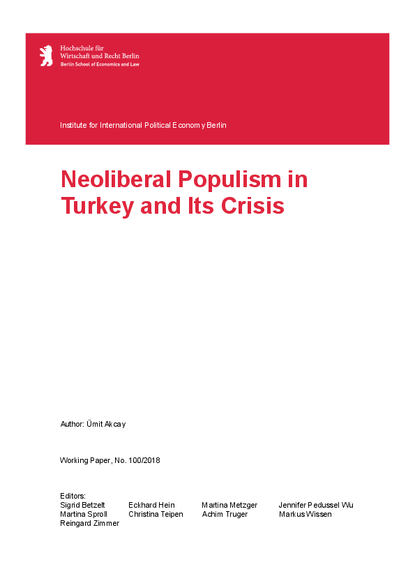 (PDF) Neoliberal Populism in Turkey and Its Crisis
