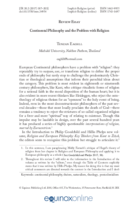 Continental philosophy reading list image