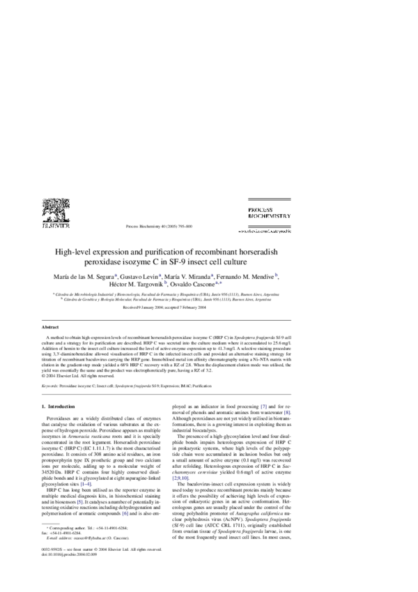(PDF) Highlevel expression and purification of horseradish