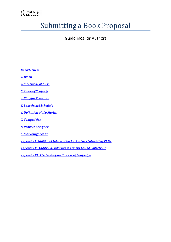 Proposal guidelines routledge image