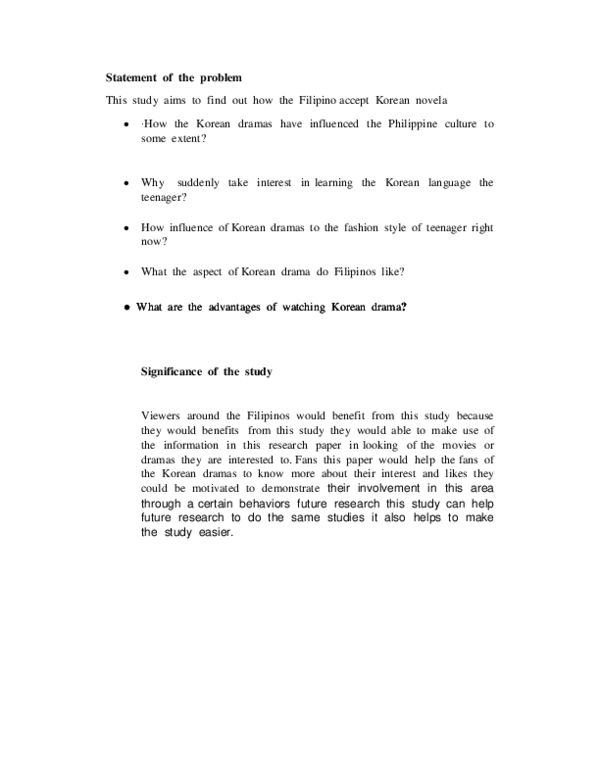 (DOC) Statement of the problem