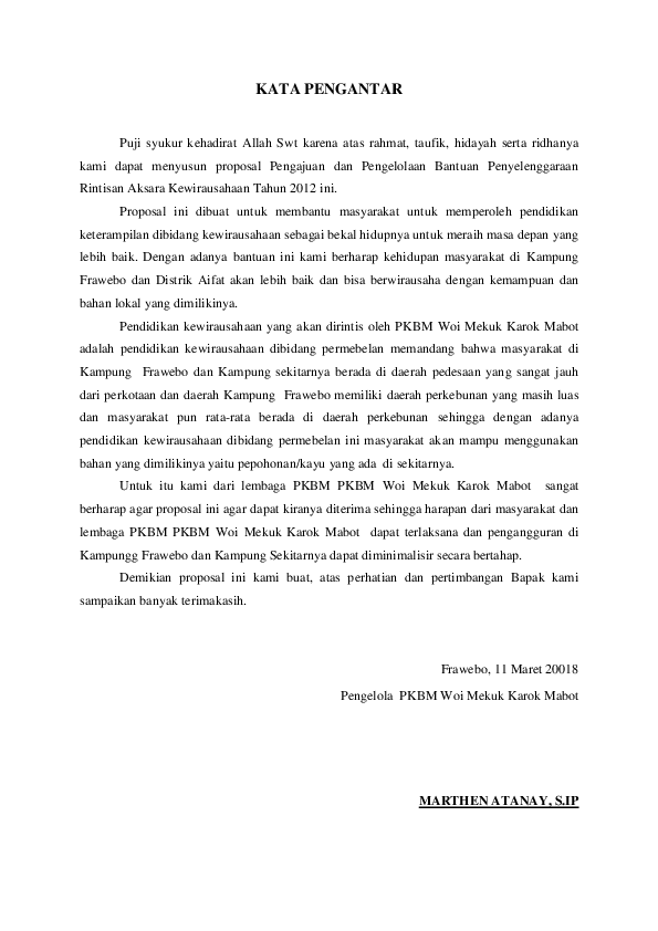 (DOC) Pengajuan Proposal PKBM Terbaru.docx Marthen
