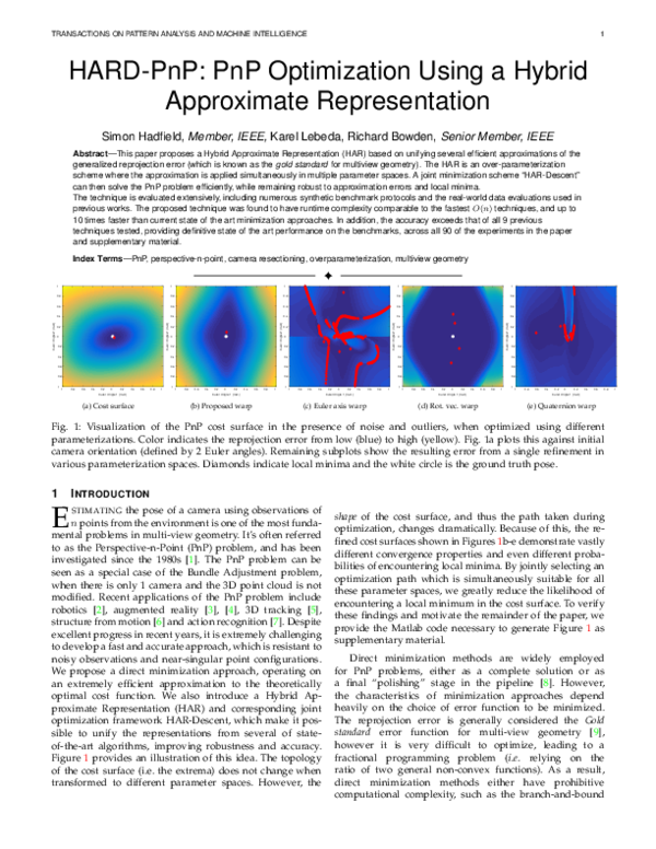 (PDF) HARD-PnP: PnP Optimization Using a Hybrid Approximate Representation