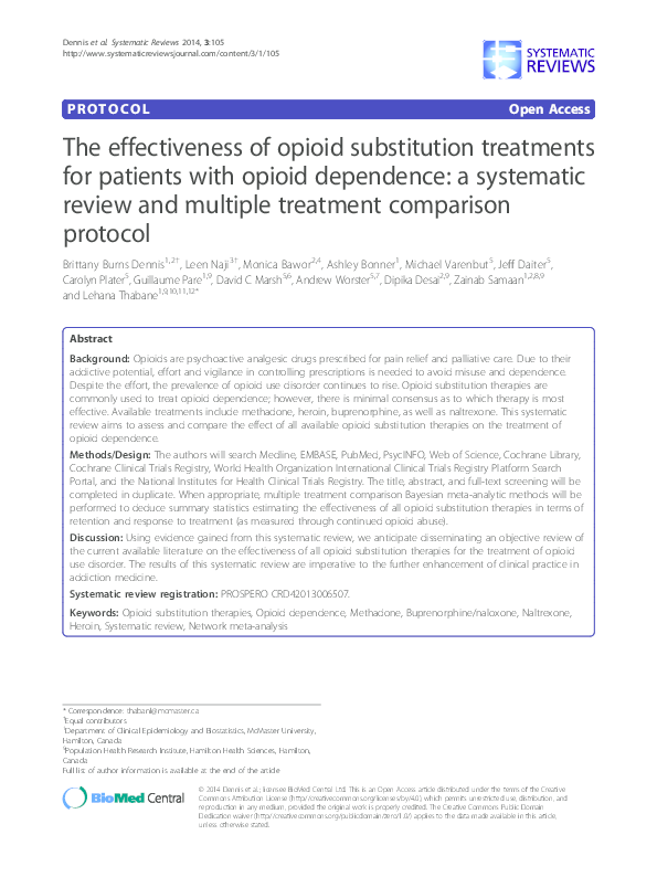 (PDF) The effectiveness of opioid substitution treatments for patients ...
