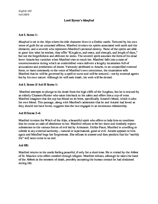 (DOC) English 102 Manfred (plot summary) (1)