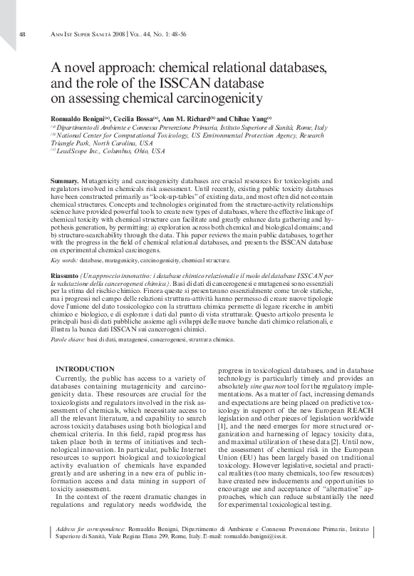 (PDF) A novel approach: chemical relational databases, and the role of ...