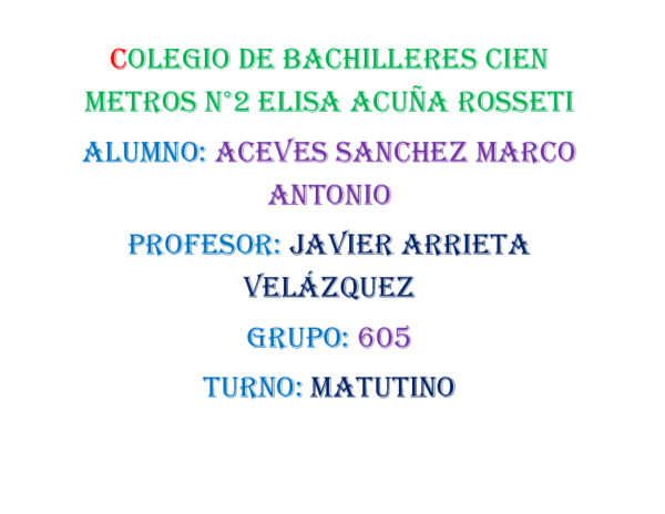 (PDF) Colegio de Bachilleres Cien Metros N°2 Elisa Acuña Rosseti
