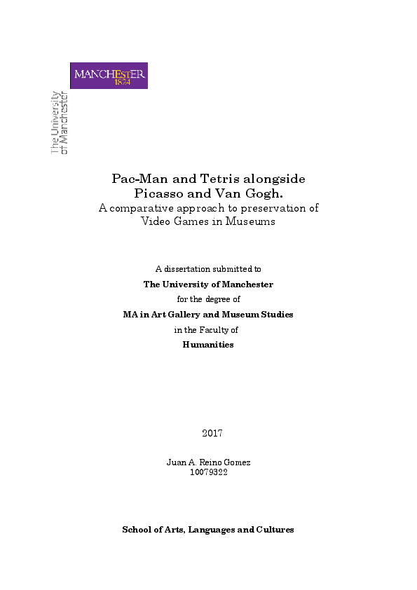 PDF) Pac-Man and Tetris alongside Picasso and Van Gogh. A