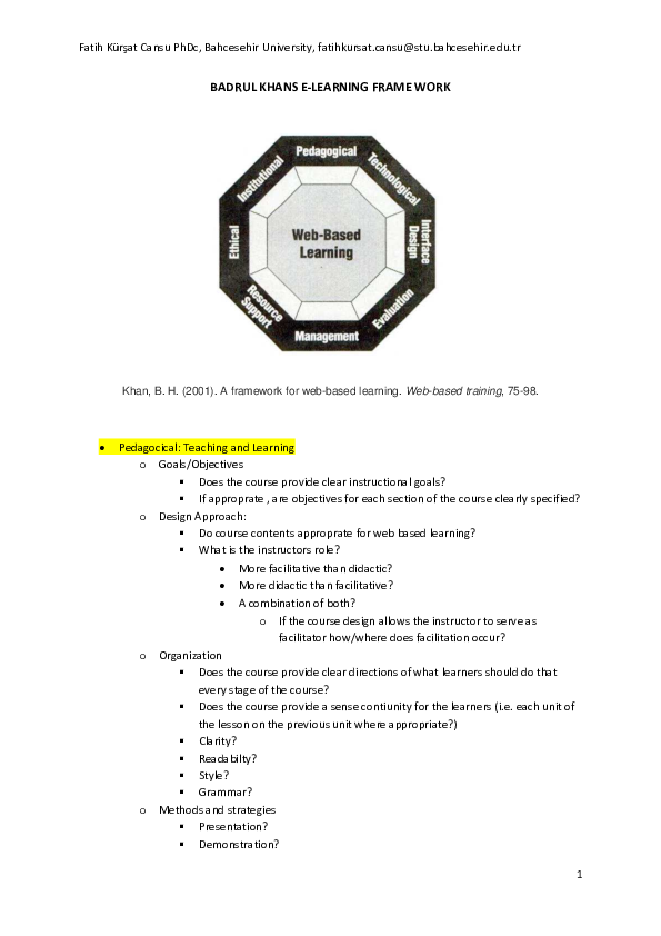(PDF) BADRUL KHANS E-LEARNING FRAME WORK