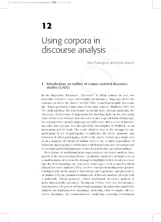  pdf using corpora in discourse analysis with anna marchi 