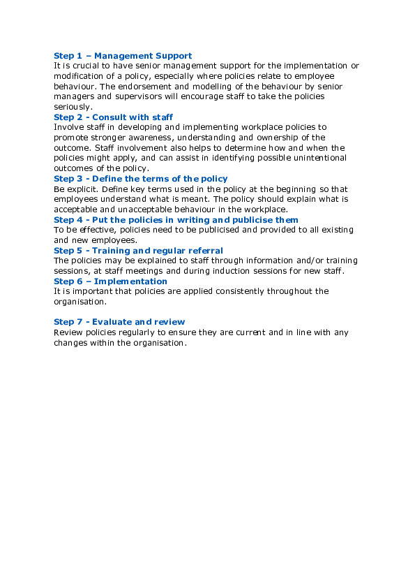 (PDF) Step 1 – Management Support