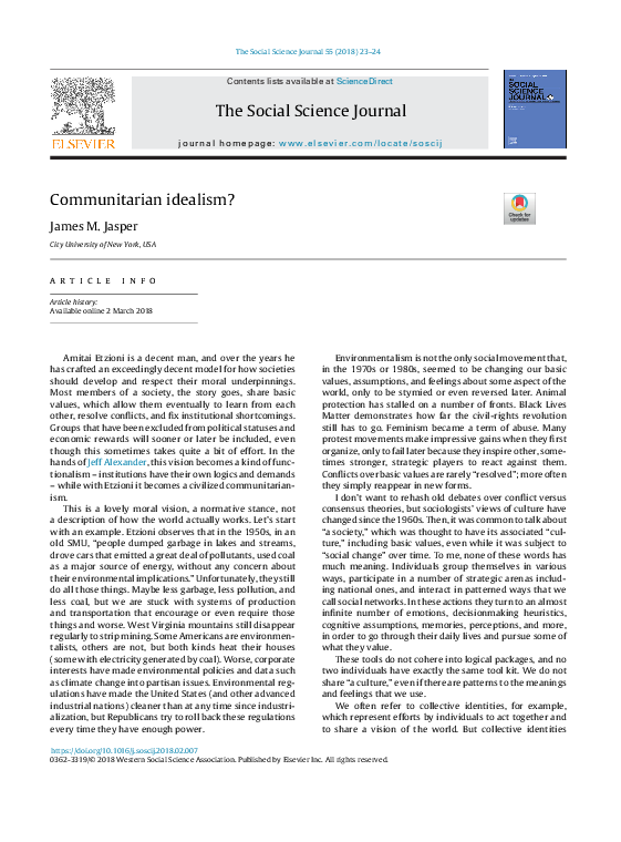 Pdf Communitarianism Pdf