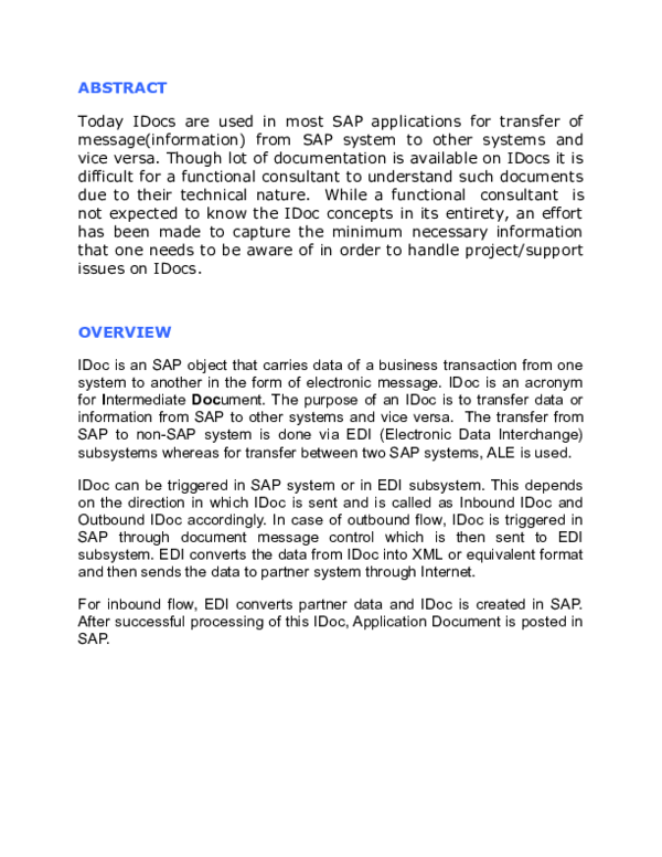 (DOC) IDOC ABSTRACT