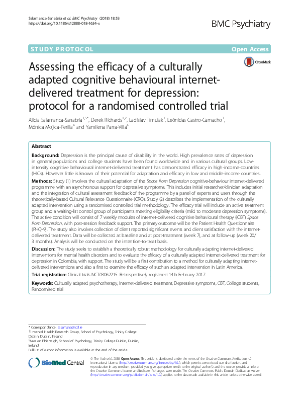 (PDF) Assessing the efficacy of a culturally adapted cognitive ...