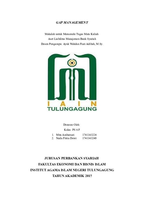 Contoh Makalah Manajemen Aset Dan Liabilities Syariah