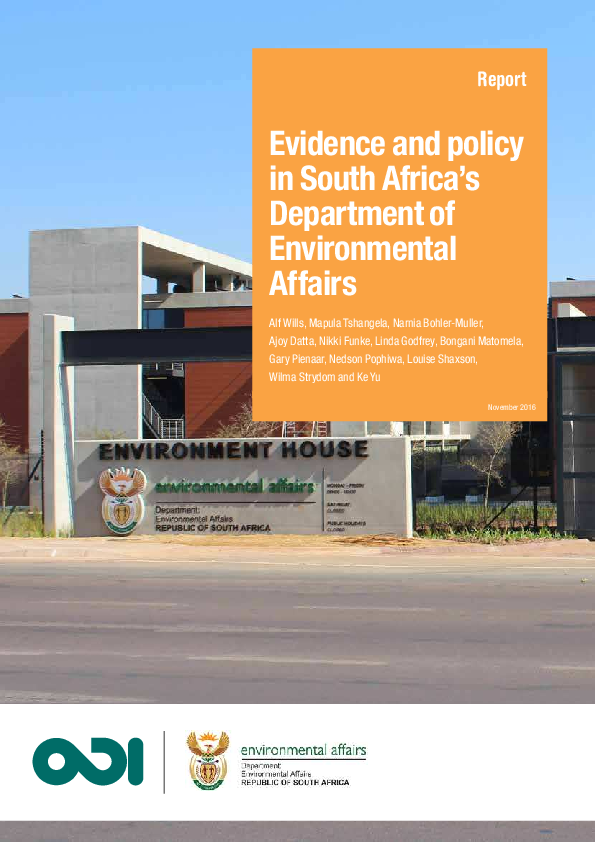 (PDF) Evidence and policy in South Africa's Department of Environmental ...