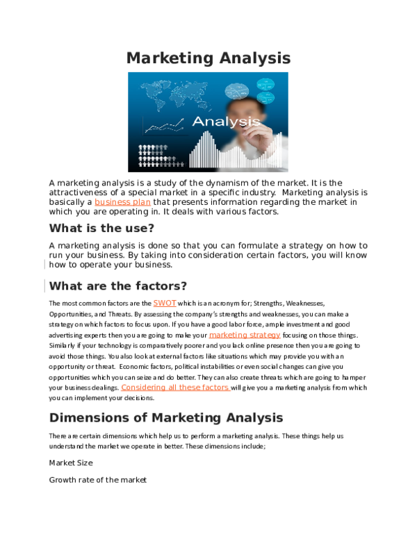 (DOC) Marketing Analysis