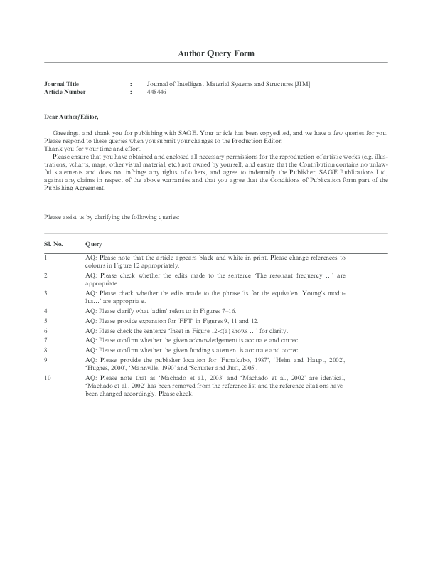 (PDF) Author Query Form