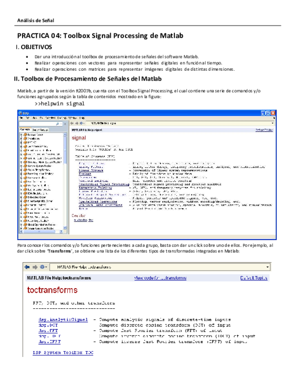 (PDF) Análisis de Señal PRACTICA 04: Toolbox Signal Processing de Matlab
