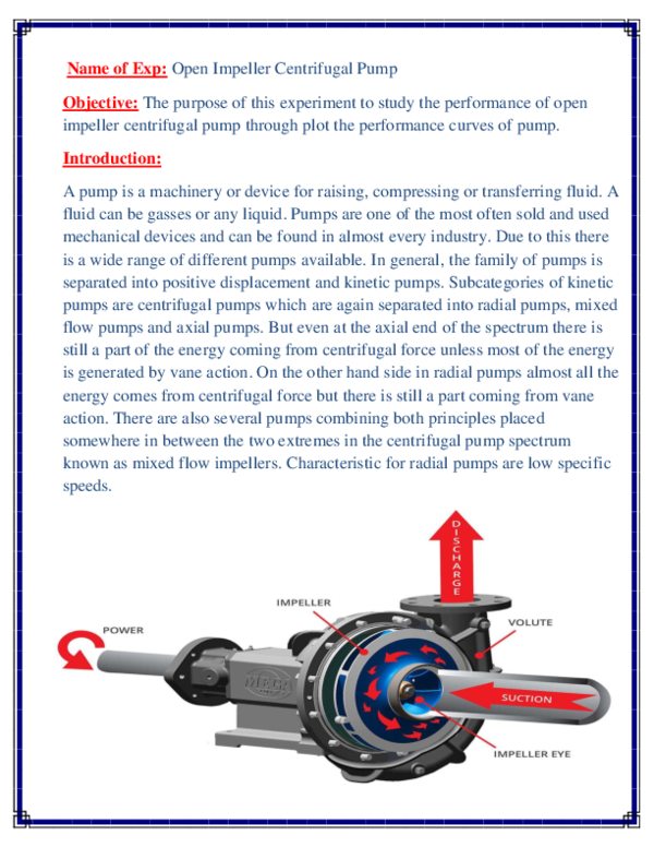(PDF) Open Impeller Centrifugal Pump Mhmd Mhmd Academia.edu