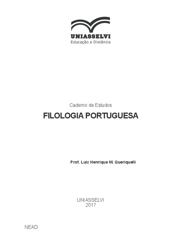 (PDF) Filologia portuguesa