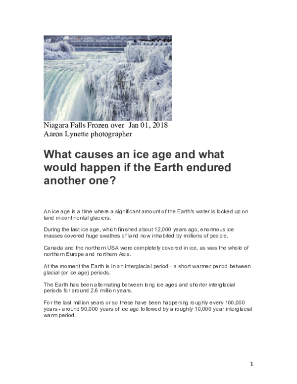 What caused the ice age image