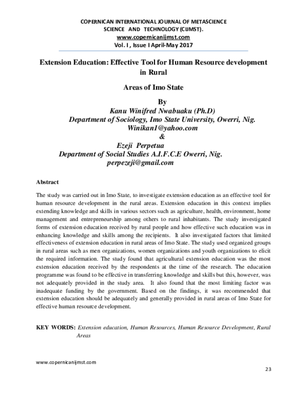 (PDF) COPERNICAN INTERNATIONAL JOURNAL OF METASCIENCE SCIENCE AND ...