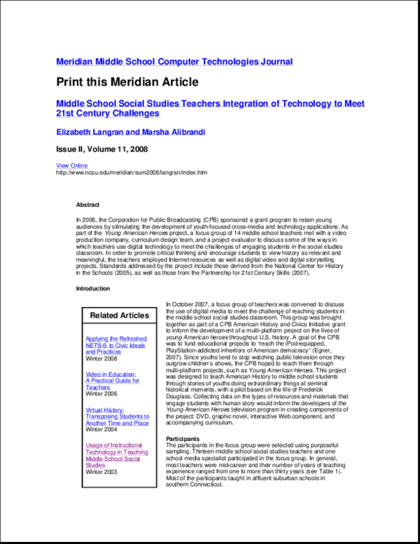 (PDF) Meridian Middle School Computer Technologies Journal Print this ...