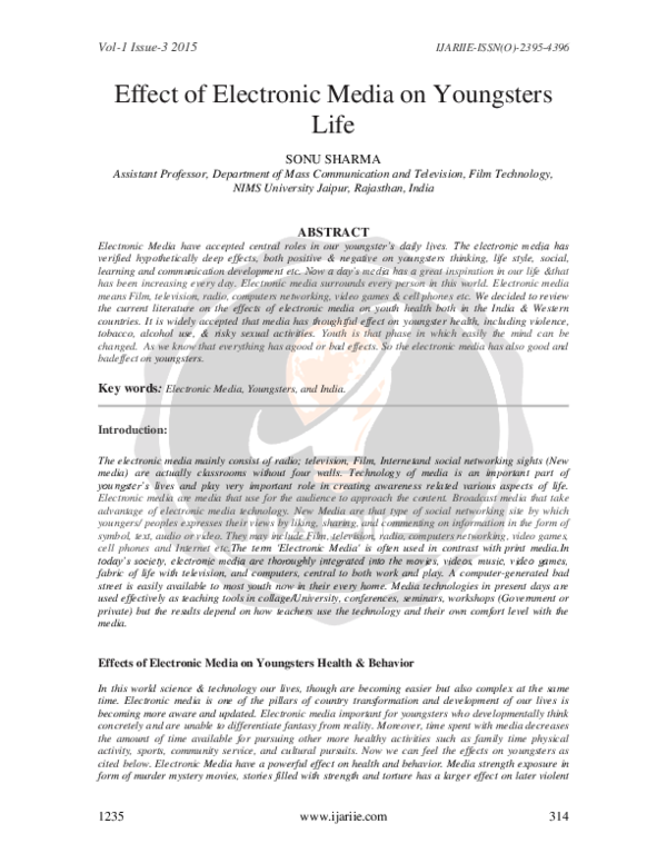 Role of electronic media essay image